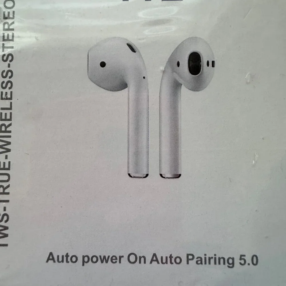 New TWS True Wireless Stereo i12 Earbuds White Auto Pairing 5.0 Auto Power On
